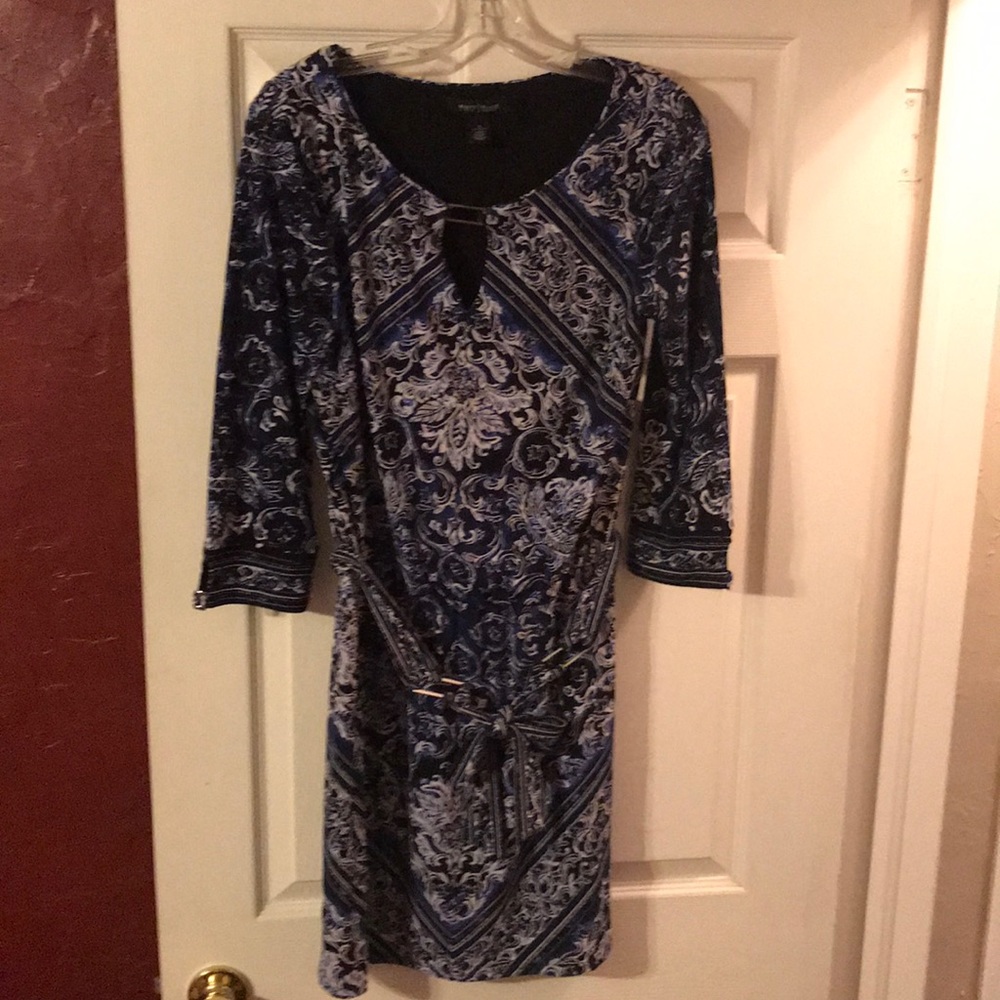 Black and blue dress